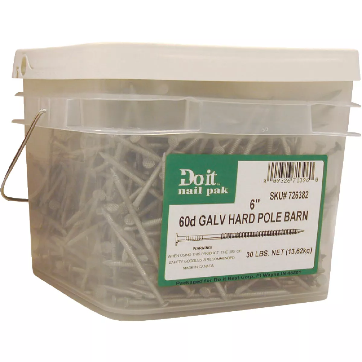 Do it Best 4 In. x 7 ga x 20d Hot Galvanized Ring Shank Pole Barn Nails (1050 Ct., 30 Lb.) - photo 2