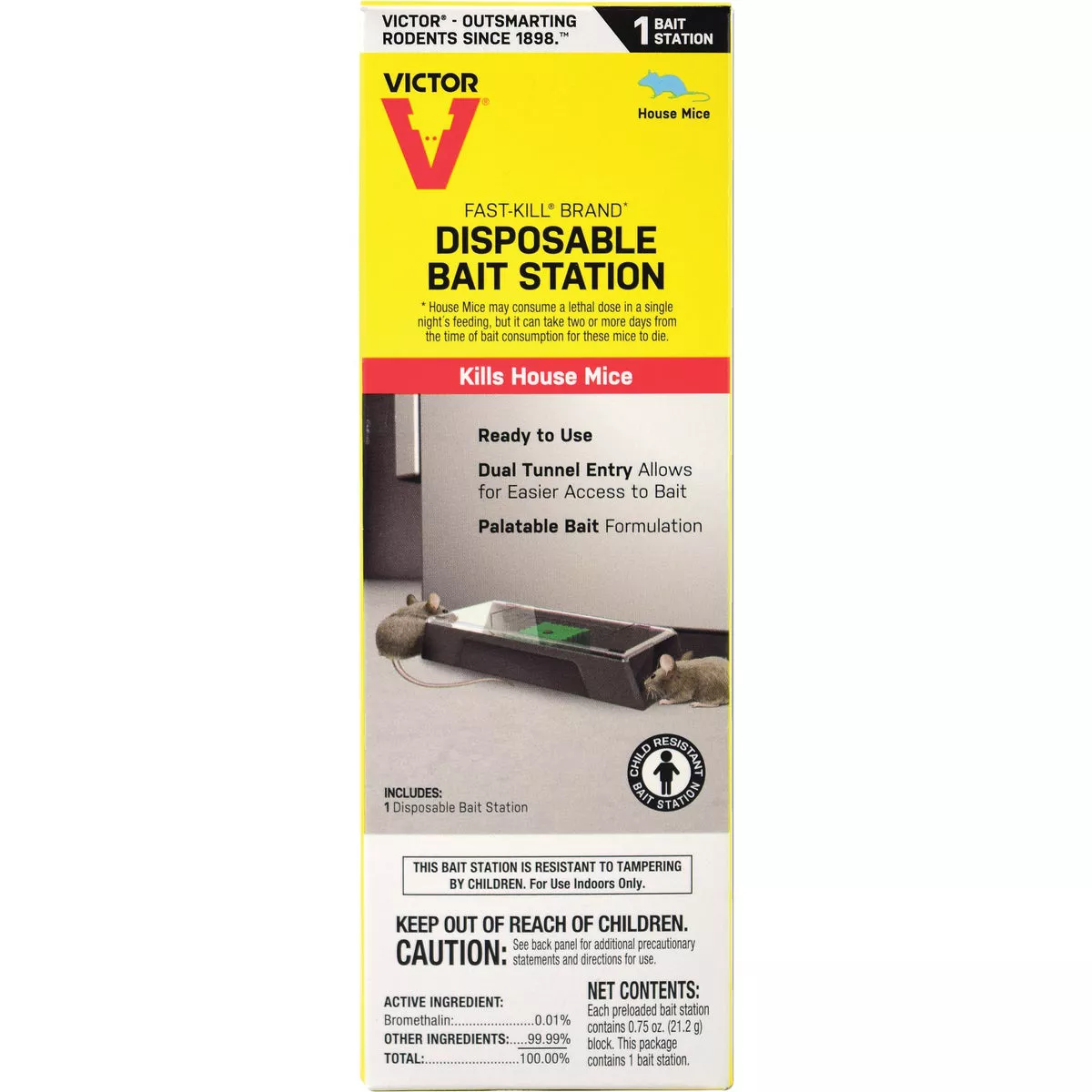 Victor Fast-Kill Disposable Mouse Bait Station