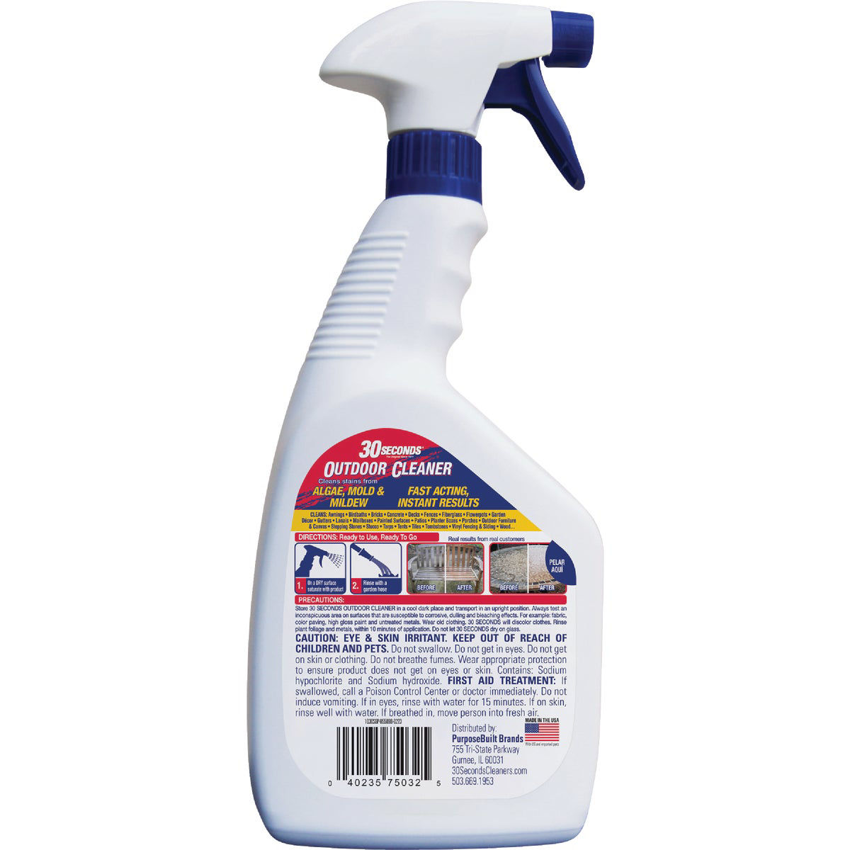 30 SECONDS 5-Gallon Mold and Mildew Stain Remover Concentrated Outdoor  Cleaner in the Outdoor Cleaners department at