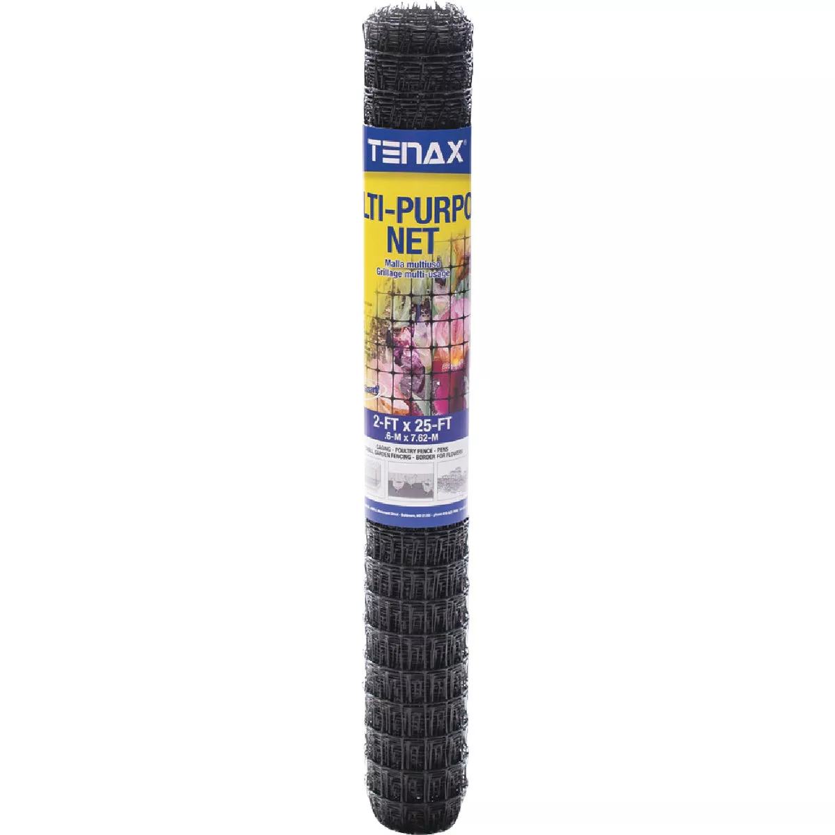 Tenax 3/4 In. x 1 In. Mesh 2 Ft. x 25 Ft. Black Multi-Purpose Net