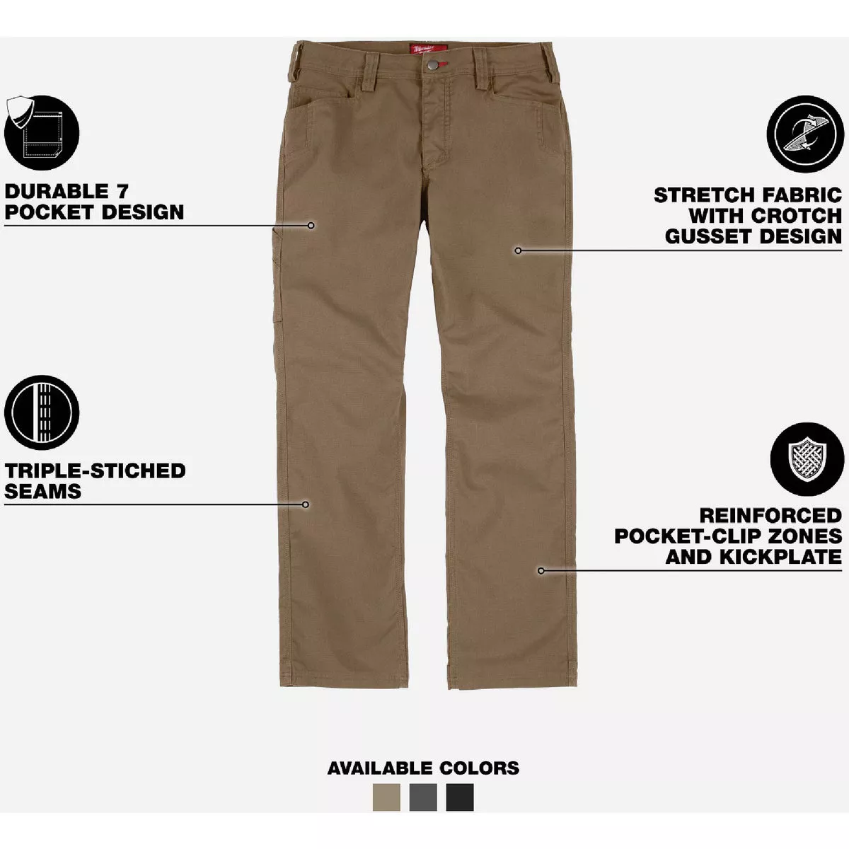 Milwaukee Khaki 34 x 32 Work Pants - photo 2