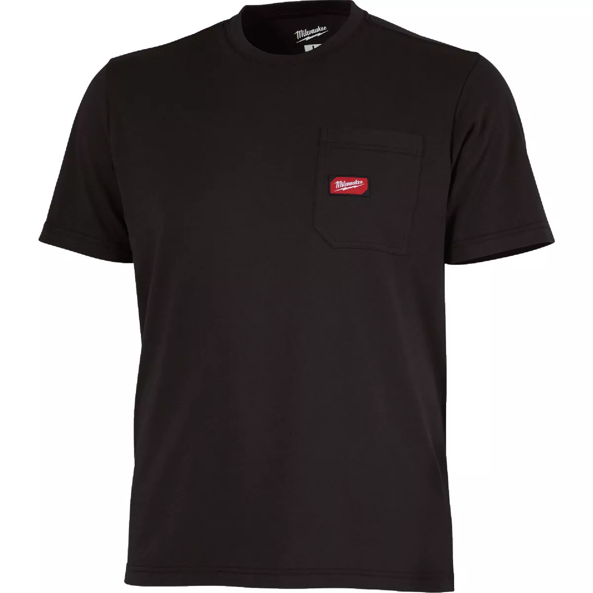 Milwaukee GridIron Small Black Short Sleeve Heavy-Duty Pocket T-Shirt