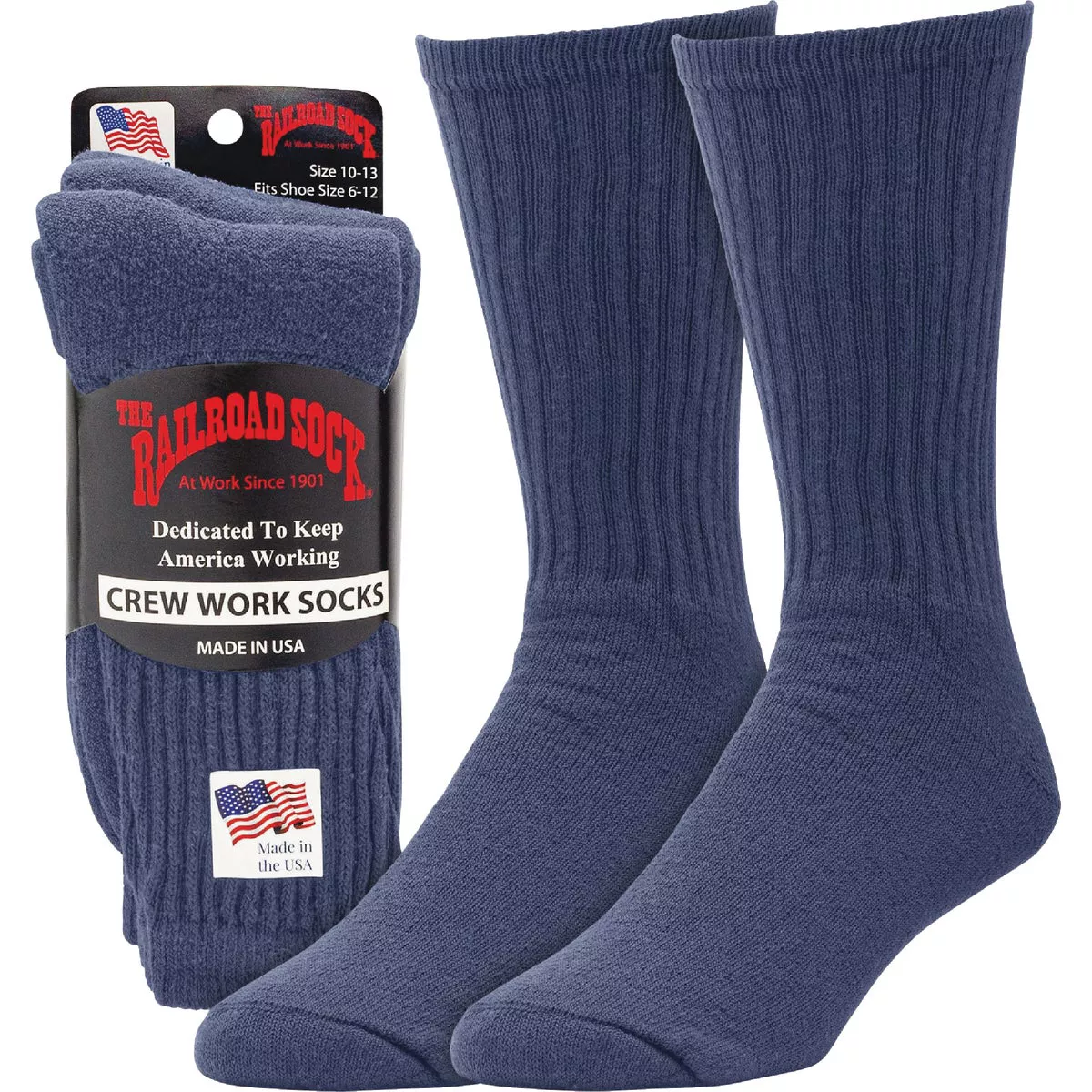 Railroad Sock Navy Welt Top Crew Premium Sock (3-Pack) - photo 2