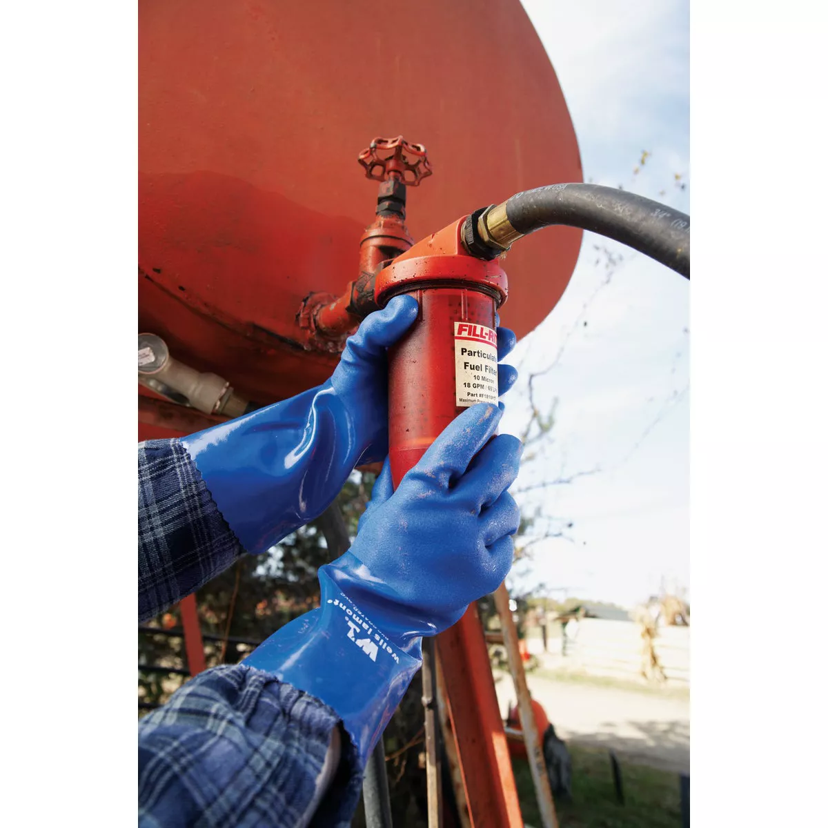 Wells Lamont Men's Large Heavy-Duty Chemical Resistant PVC Coated Glove - photo 2