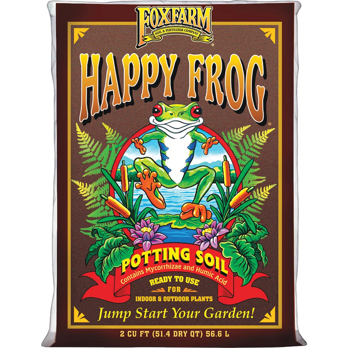 Bag of Happy Frog potting soil by FoxFarm