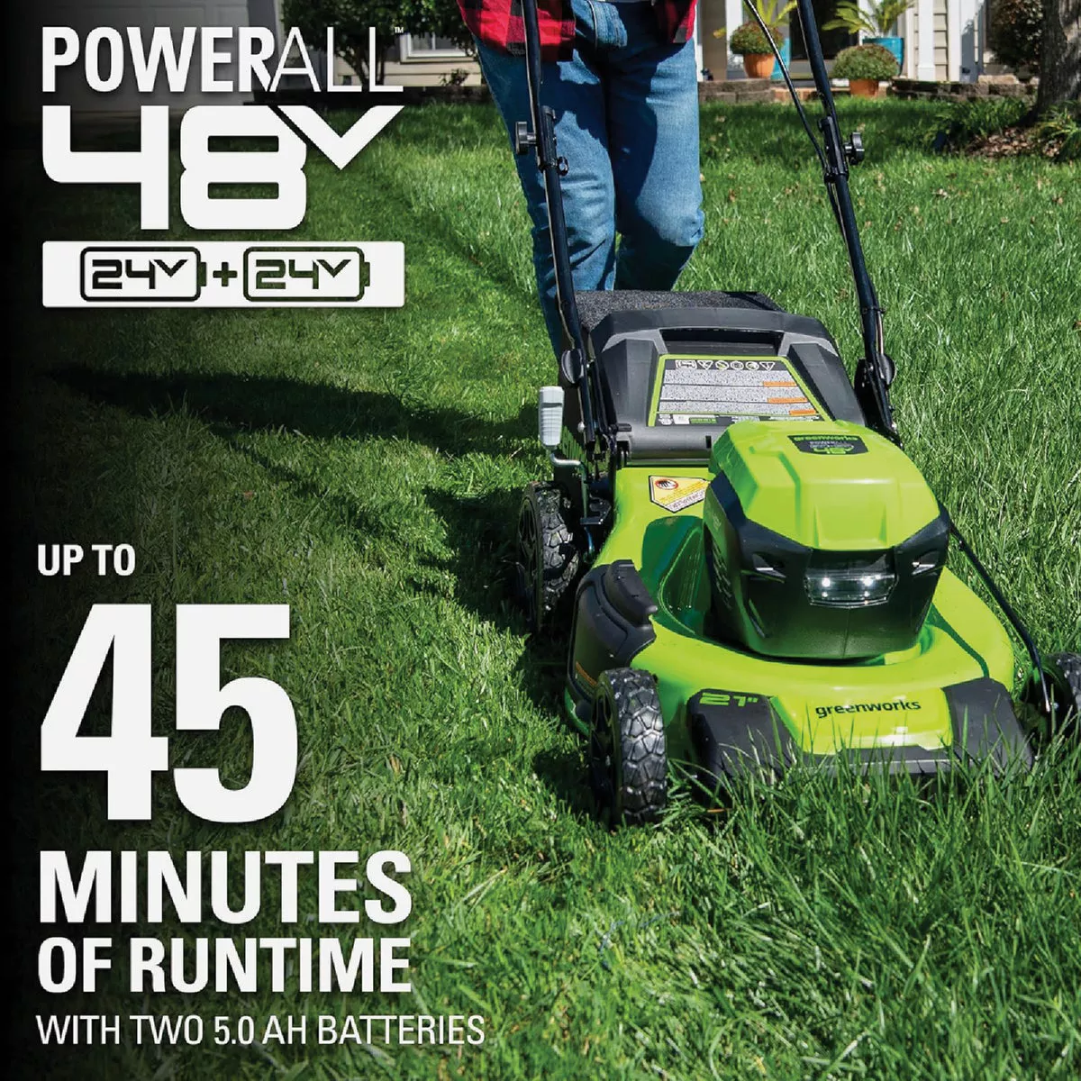 Greenworks 24V (2 x 24V) 21 In. Self-Propelled Lawn Mower with (2) 5.0 Ah Batteries & Dual-Port Charger - photo 6