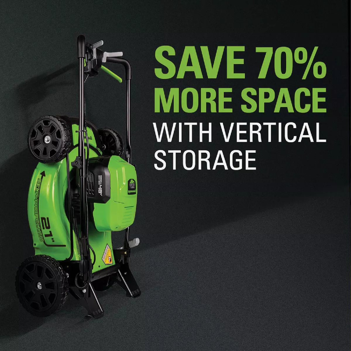 Greenworks 24V (2 x 24V) 21 In. Self-Propelled Lawn Mower with (2) 5.0 Ah Batteries & Dual-Port Charger - photo 8