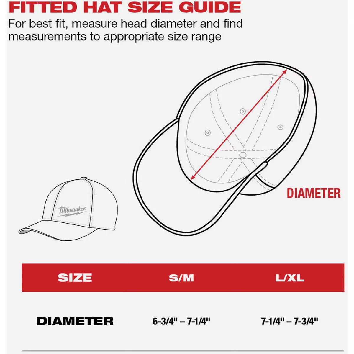 Milwaukee Workskin Dark Gray Performance Fitted Hat, Large/XL - photo 2
