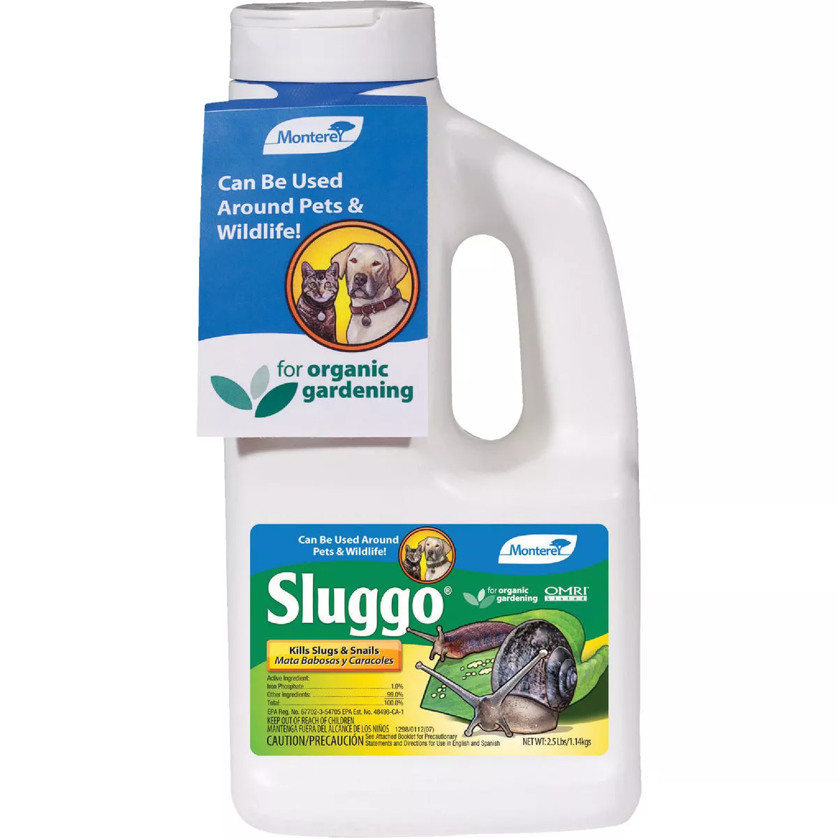 Monterey Sluggo 2-1/2 Lb. Ready To Use Granules Organic Slug & Snail Killer