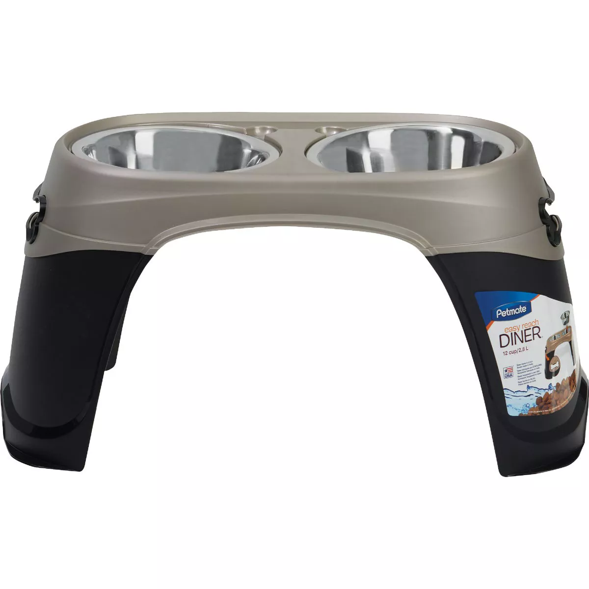 Petmate Easy Reach Diner Oval Extra Large Elevated Pet Food Dish - photo 3