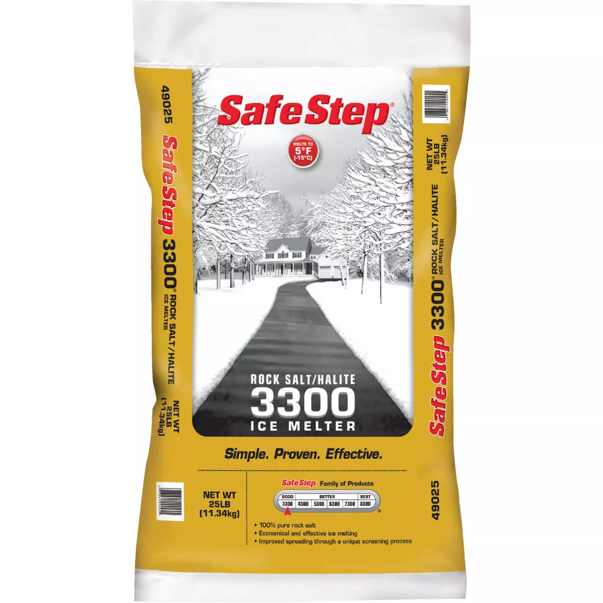 Safe Step 3300 25 Lb. Rock Salt/Halite Ice Melt Large Pellets