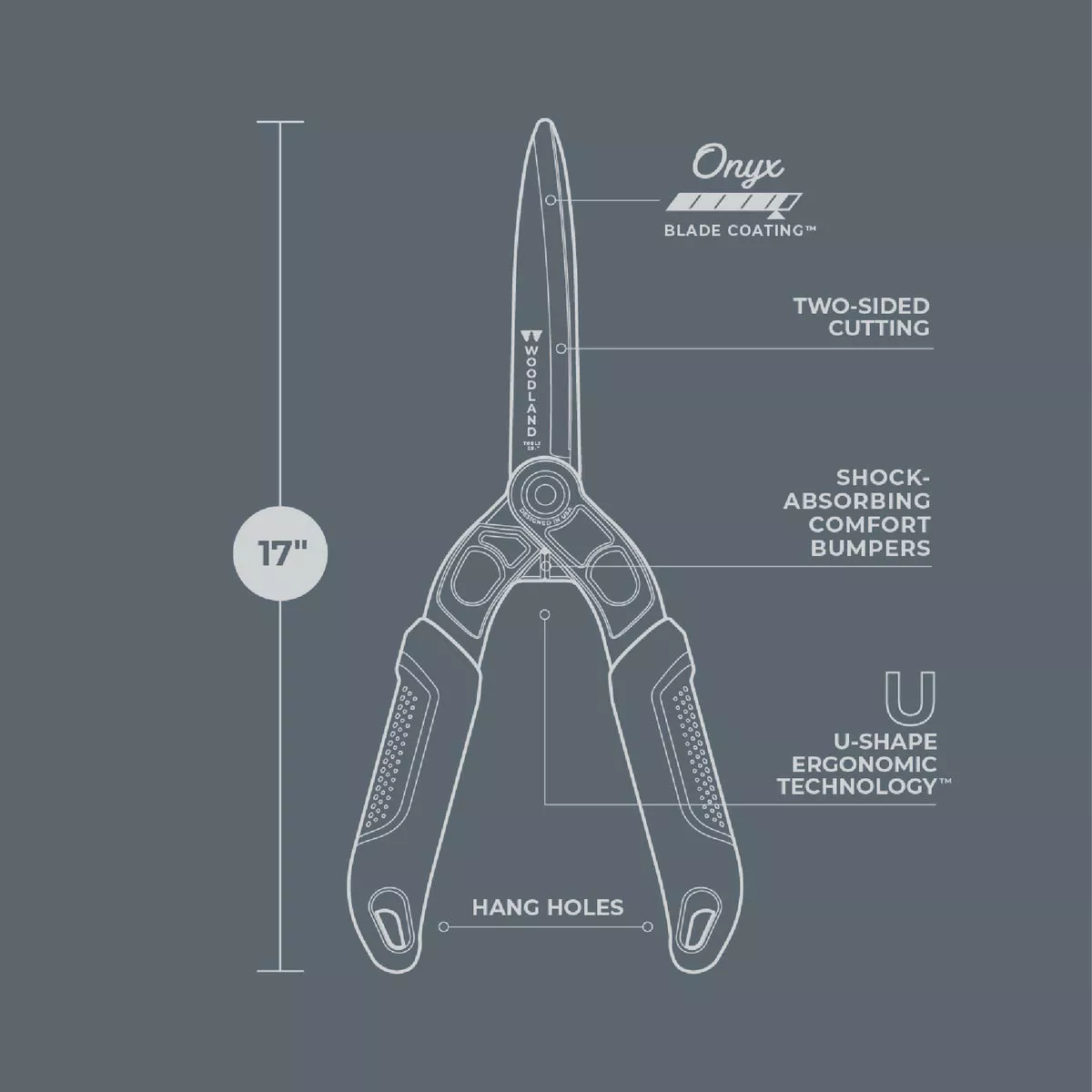 Woodland 17 In. Compact Duralight Hedge Shear - photo 4