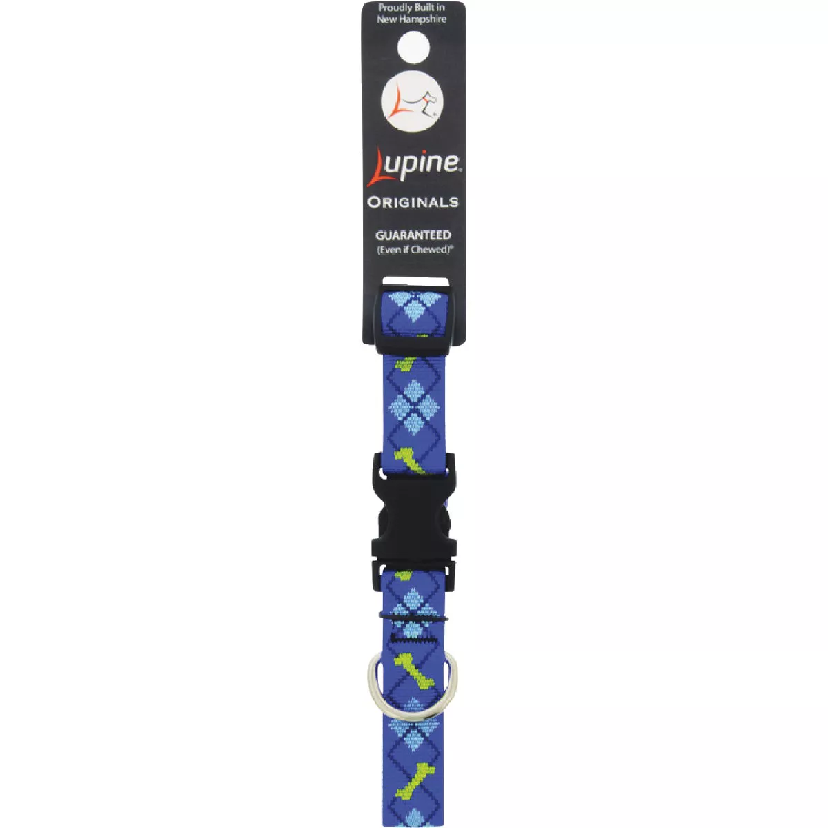 Lupine 3/4 In. Woven Pattern Dapper Dog 9 to 14 In. Adjustable Collar