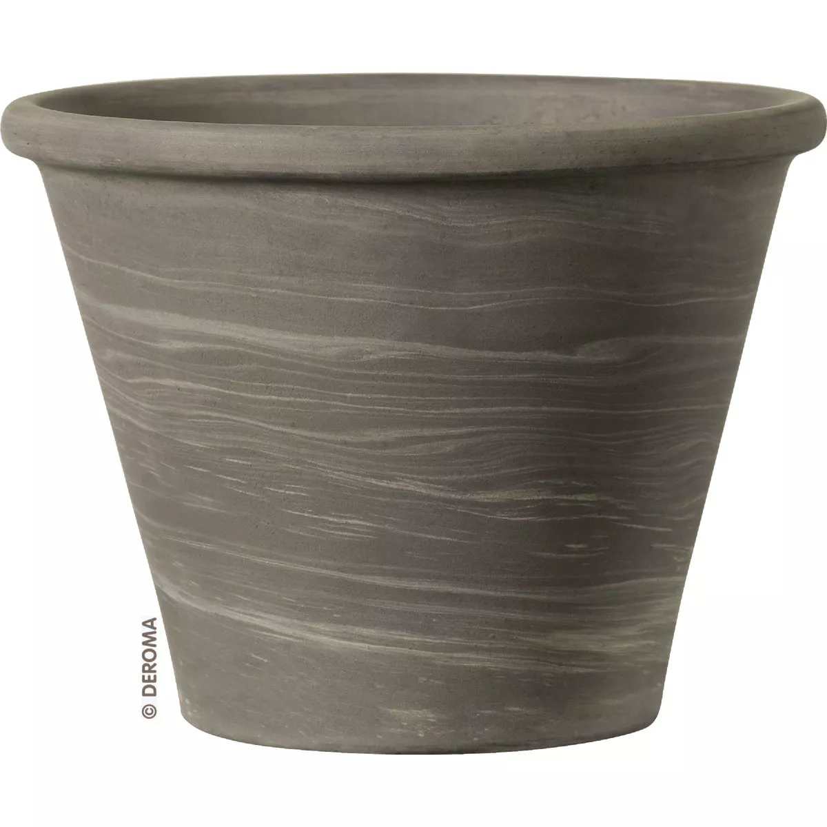 Deroma 6.7 In. Grafite Clay Duo Vasum Planter