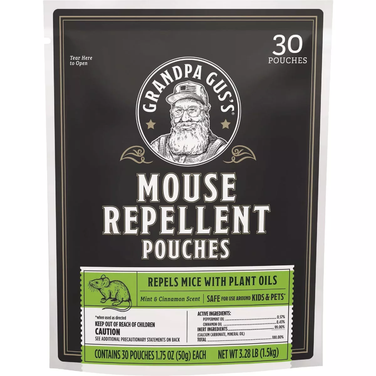 Grandpa Gus's Granular All Natural Mouse Repellent Pouch (30-Pack)