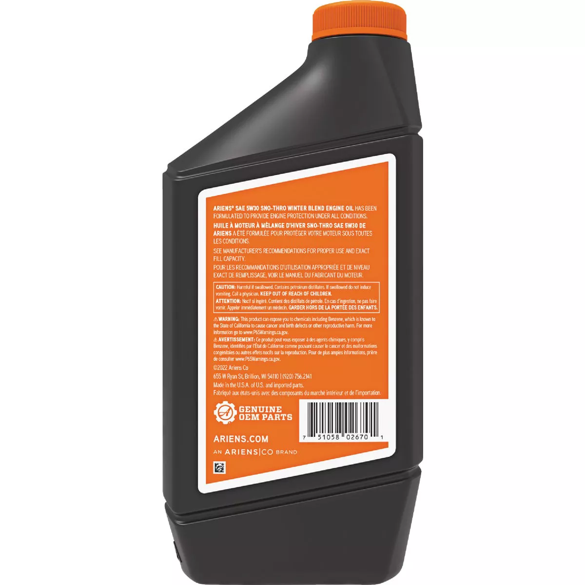 Ariens 32 Oz. 5W30 Winter Blend Engine Oil - photo 2