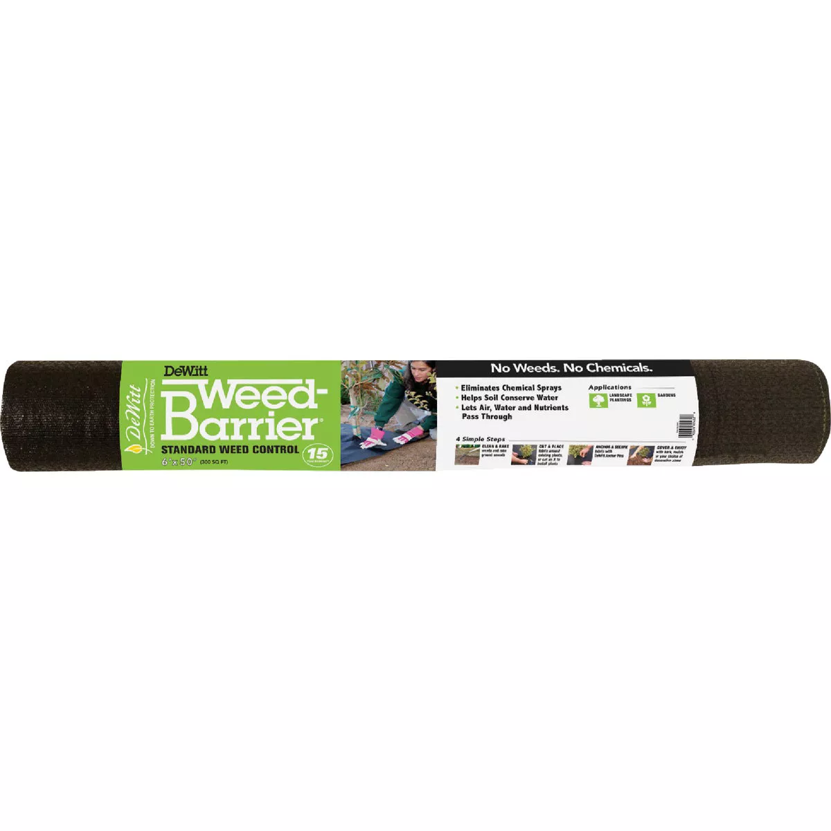 DeWitt Weed Barrier 6 Ft. W. x 50 Ft. L. Pointbond Polypropylene 15-Year Weed Control Landscape Fabric