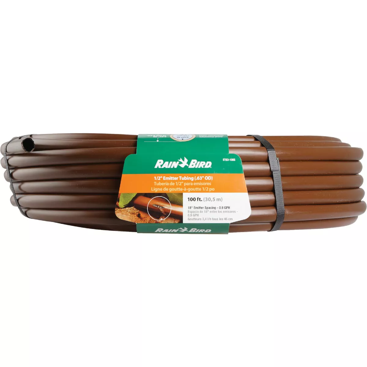Rain Bird 1/2 In. X 100 Ft. Brown Plastic Emitter Drip Tubing - photo 2