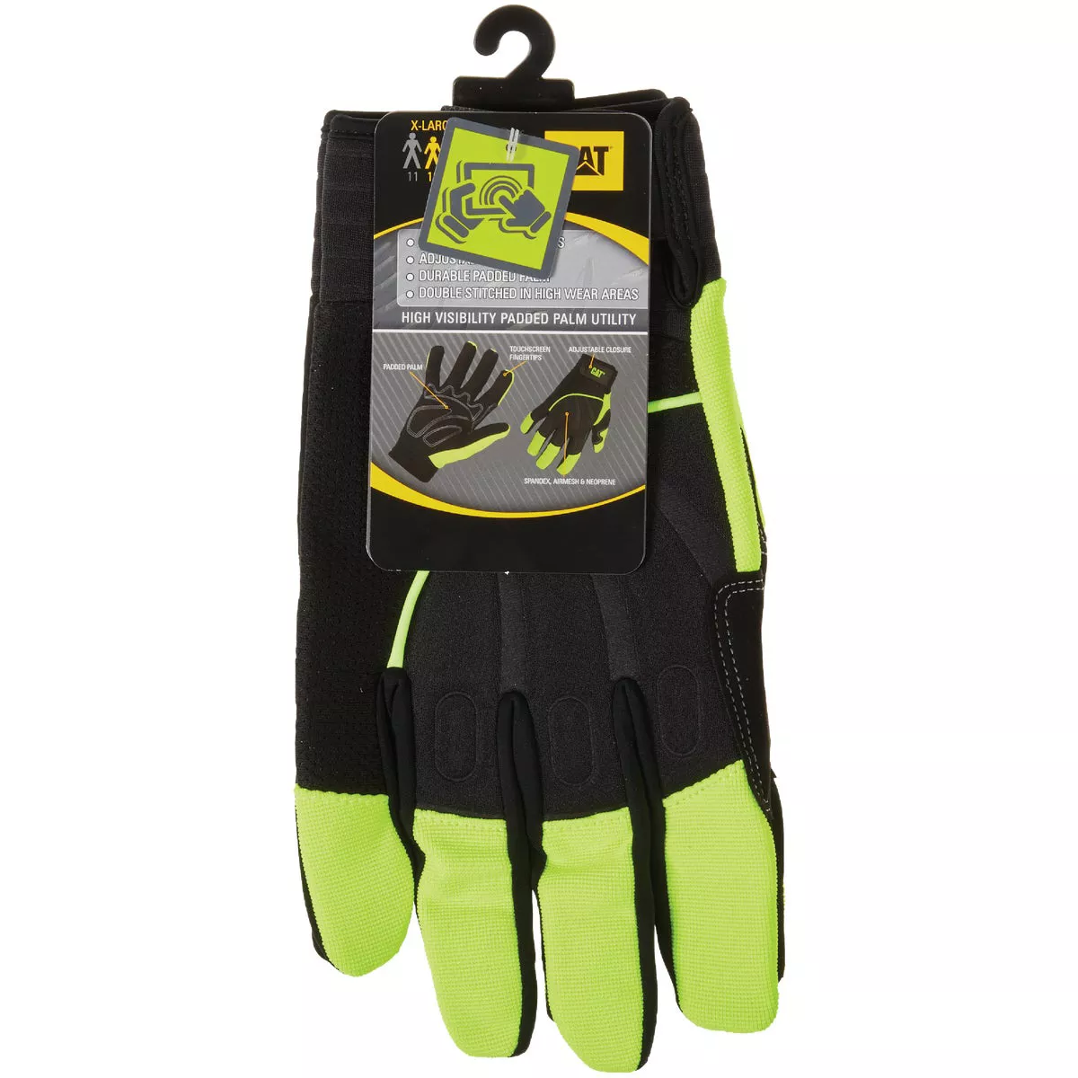 CAT Men's XL Synthetic Leather High Visibility Work Glove - photo 2