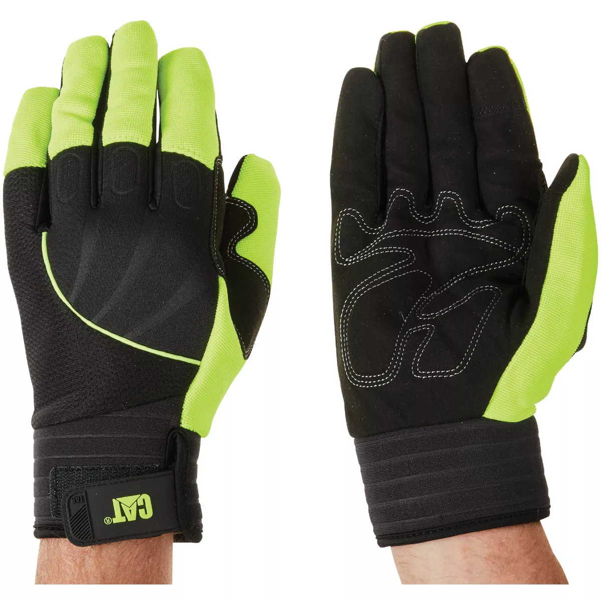 CAT Men's XL Synthetic Leather High Visibility Work Glove - photo 3