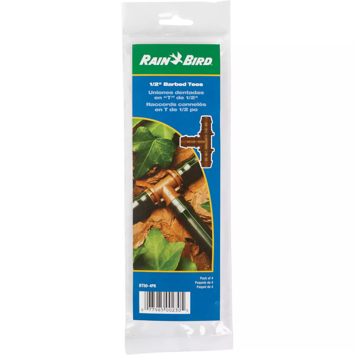 Rain Bird 1/2 In. Barb x 1/2 In. Barb Tee (4-Pack)