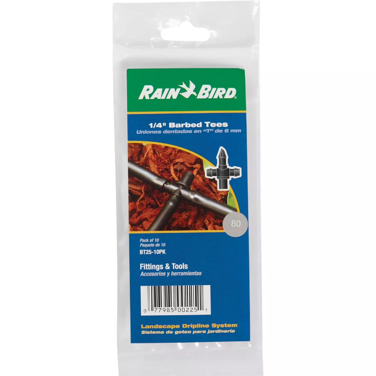 Rain Bird 1/4 In. Barb x 1/4 In. Barb Tee (10-Pack)