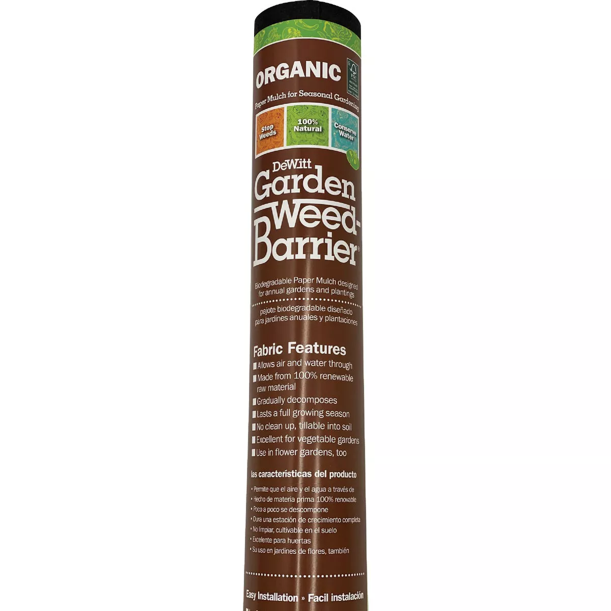 DeWitt Weed Barrier 3 Ft. W. x 40 Ft. L. Biodegradable Paper Mulch Garden Fabric - photo 2