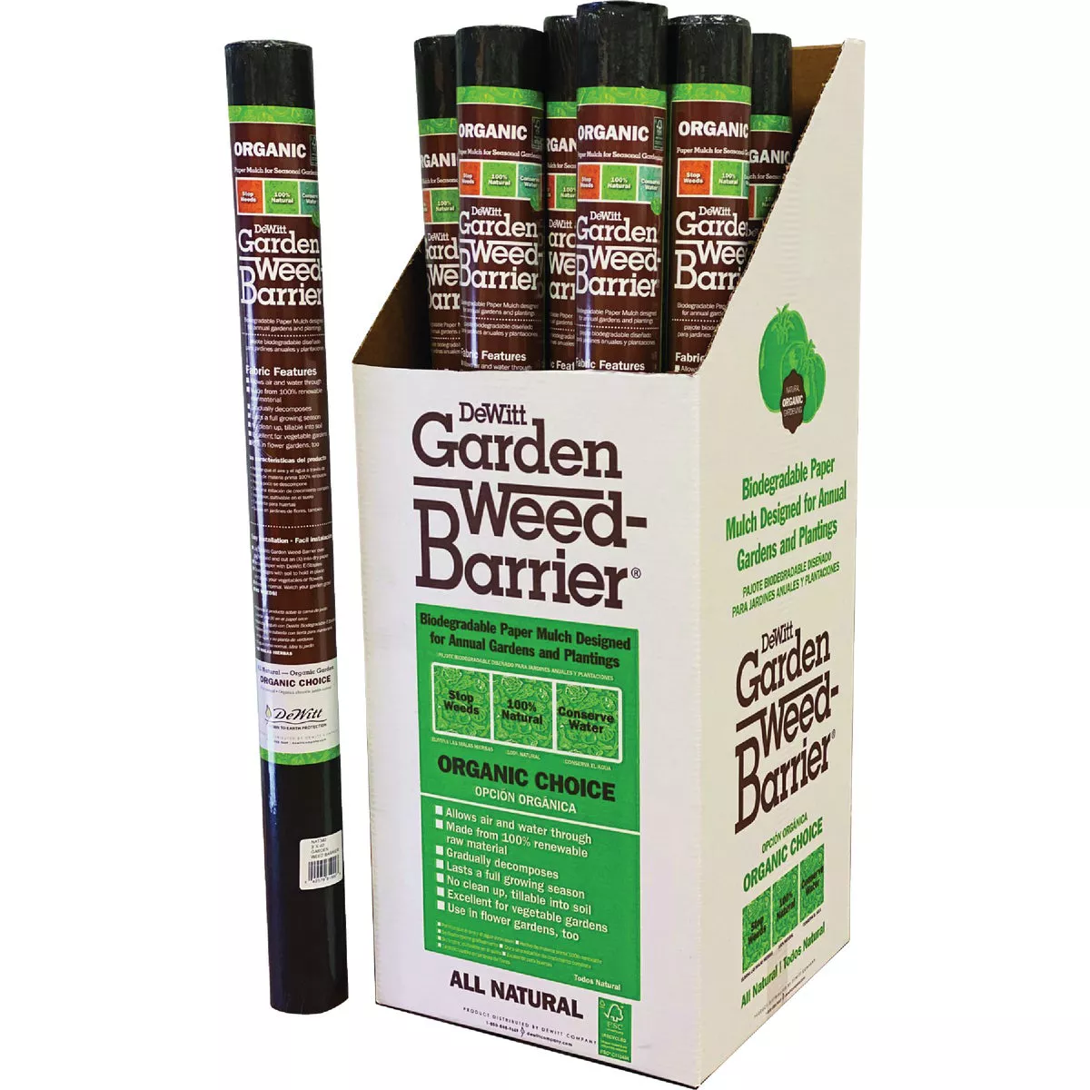 DeWitt Weed Barrier 3 Ft. W. x 40 Ft. L. Biodegradable Paper Mulch Garden Fabric - photo 3