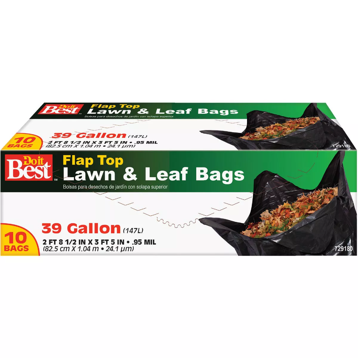 Do it Best 39 Gal. Black Flap Tie Lawn & Leaf Bag (10-Count) - photo 2