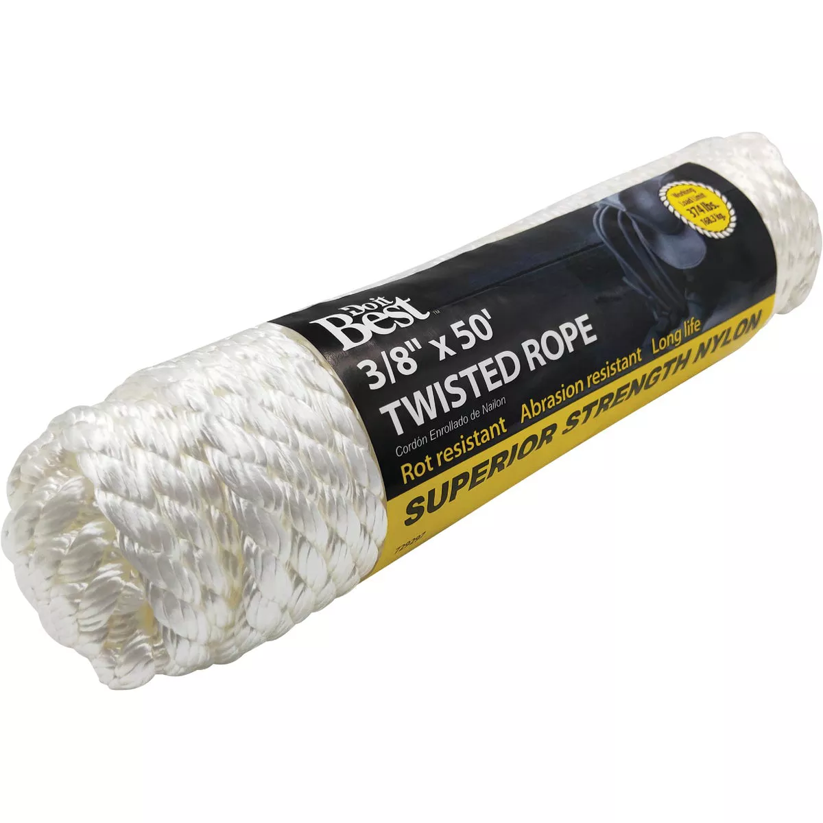 Do it Best 3/8 In. x 50 Ft. White Twisted Nylon Packaged Rope - photo 2
