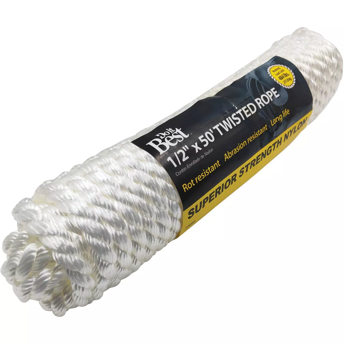 Do it Best 1/2 In. x 50 Ft. White Twisted Nylon Packaged Rope - photo 2