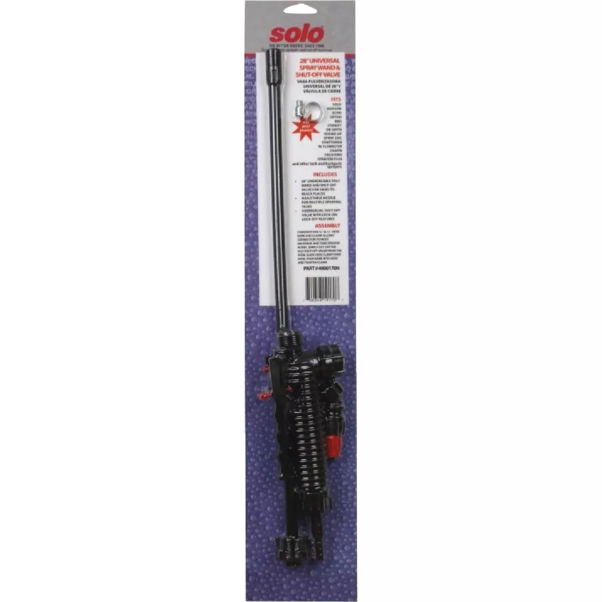 Solo 28 In. Universal Wand and Shut-Off Valve Assembly With Lock-On/Lock-Off