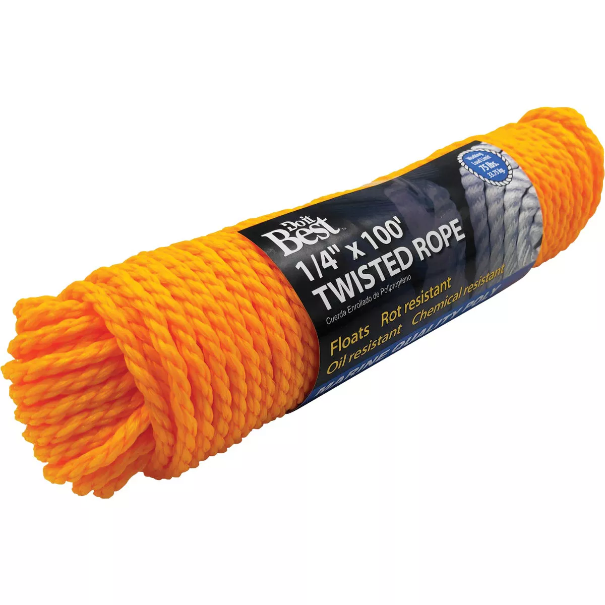 Do it Best 1/4 In. x 100 Ft. Yellow Twisted Polypropylene Packaged Rope - photo 2