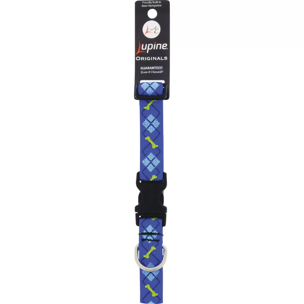 Lupine 1 In. Woven Pattern Dapper Dog 12 In. to 20 In. Adjustable Collar