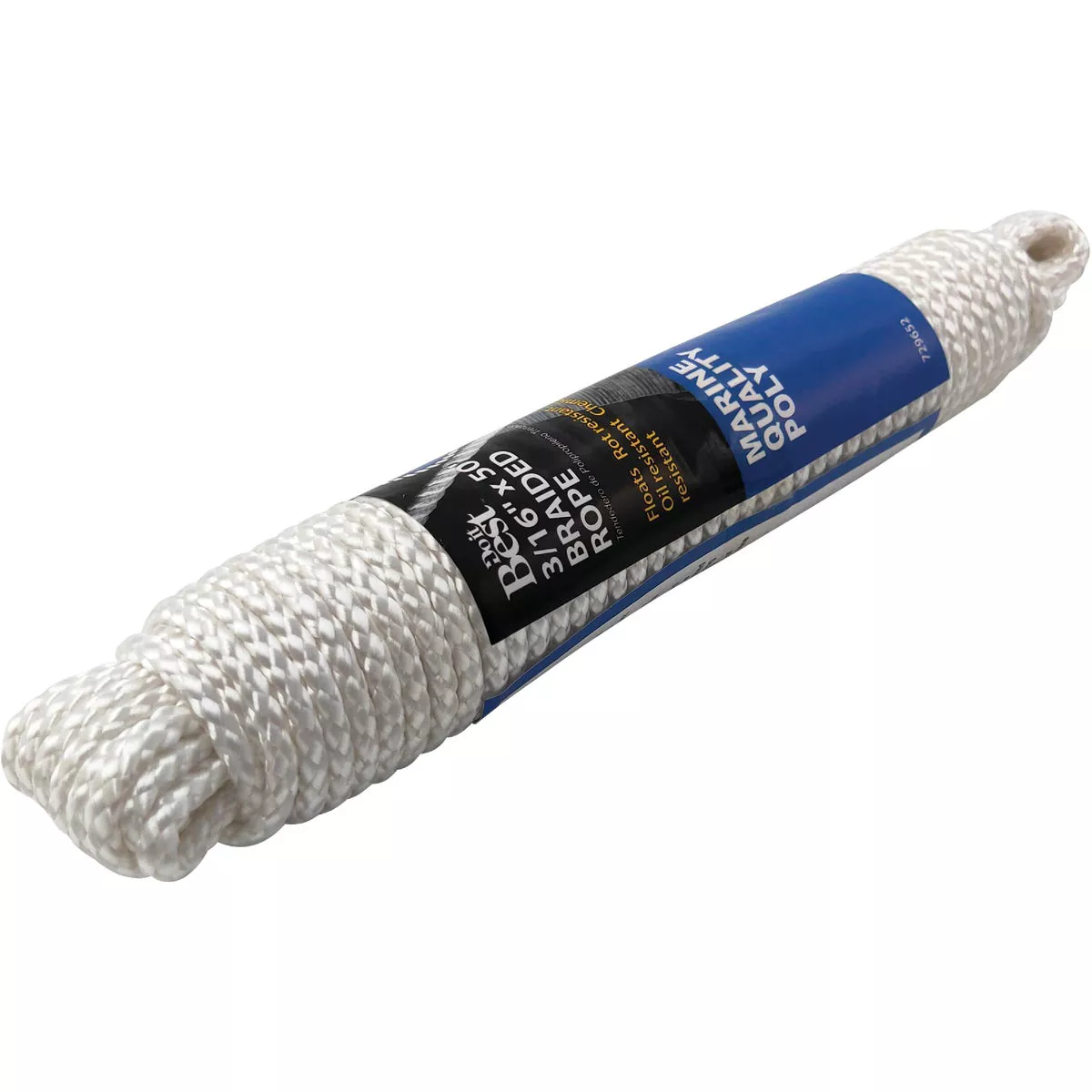 Do it Best 3/16 In. x 50 Ft. White Solid Braided Polypropylene Packaged Rope - photo 2