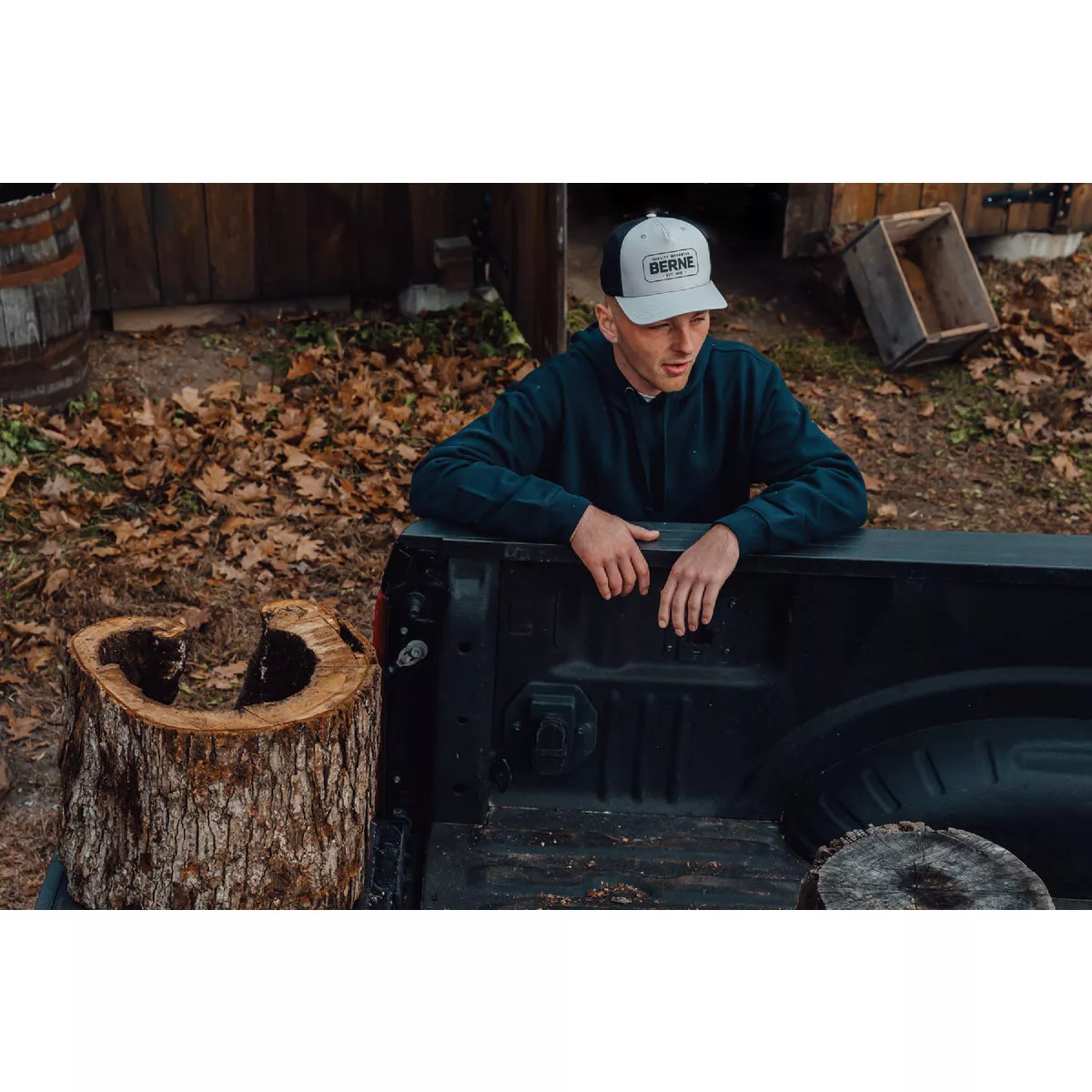 Berne Gray Badge Logo Trucker Cap - photo 5