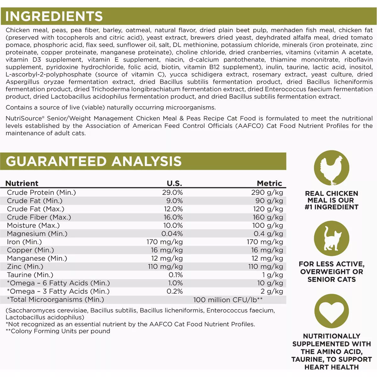 NutriSource 4 Lb. Senior & Weight Management Dry Cat Food - photo 5