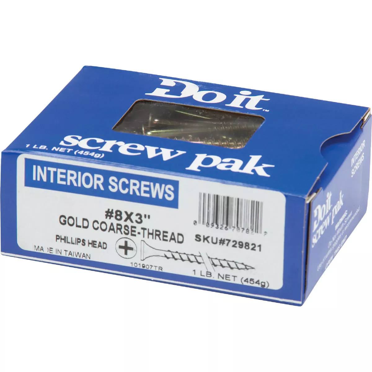 Do it #8 x 3 In. Coarse Thread Yellow Zinc Multipurpose Drywall Screw (1 Lb.-Box) - photo 2