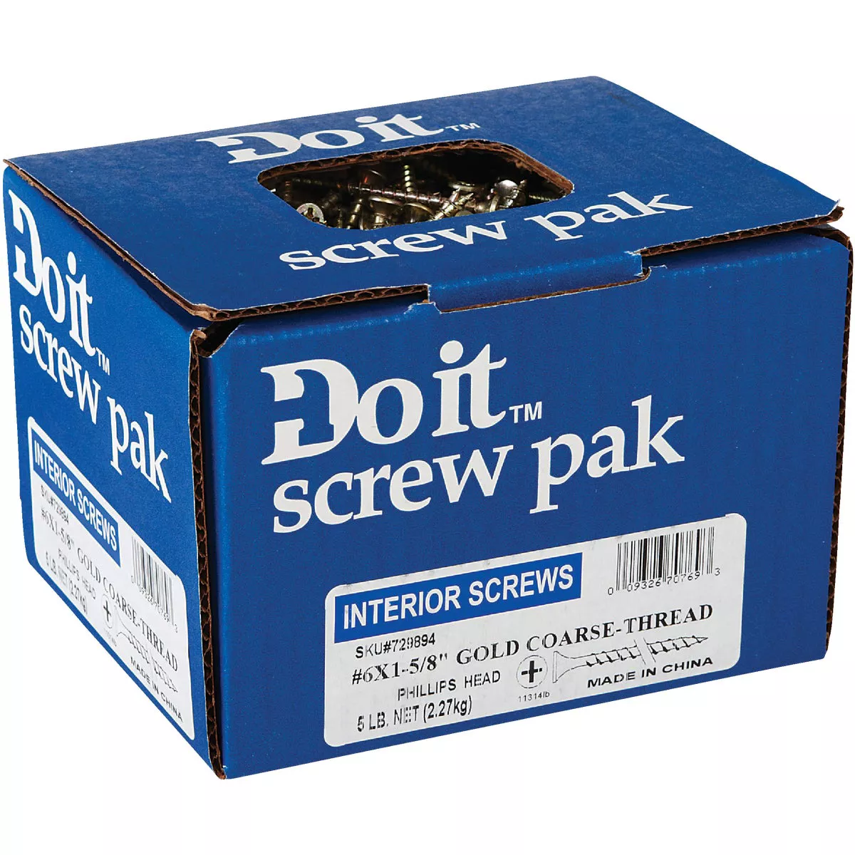 Do it #6 x 1-5/8 In. Coarse Thread Yellow Zinc Multipurpose Drywall Screw (5 Lb.-Box) - photo 2