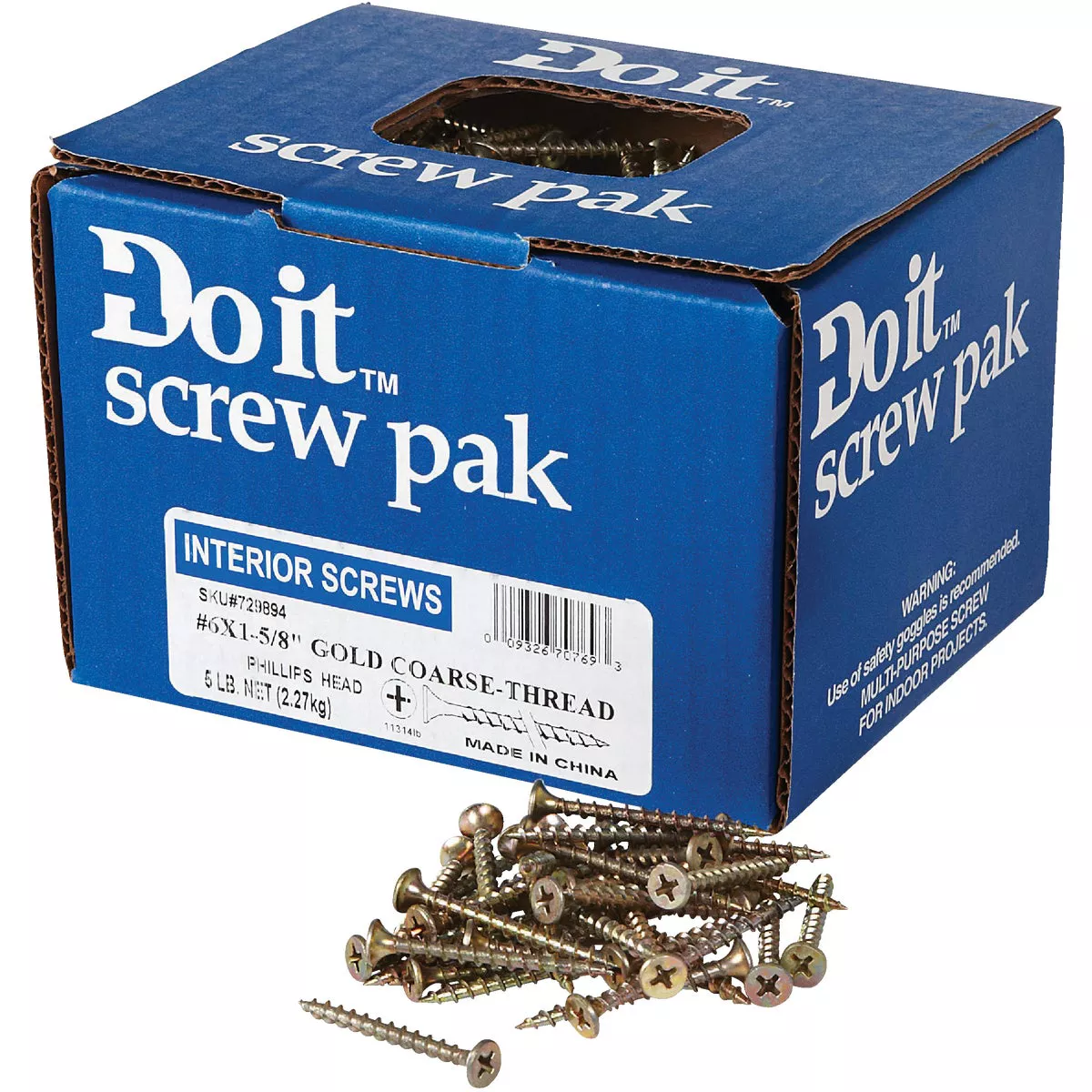 Do it #6 x 1-5/8 In. Coarse Thread Yellow Zinc Multipurpose Drywall Screw (5 Lb.-Box) - photo 5