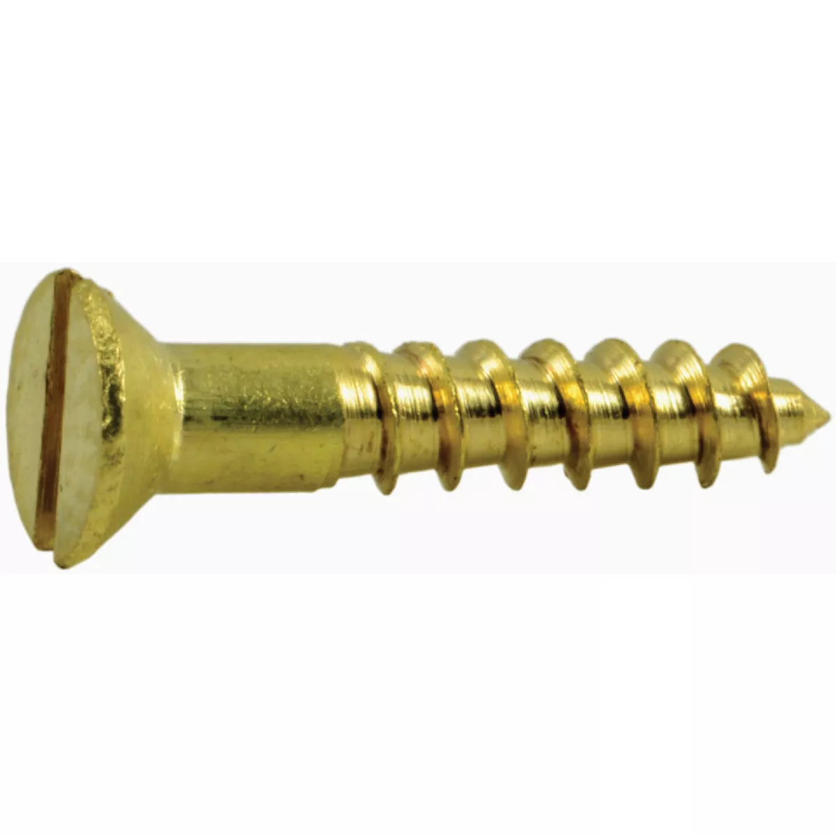 Midwest Fastener #4 x 5/8 In. Brass Slotted Flat Head Wood Screws (48 Ct.)
