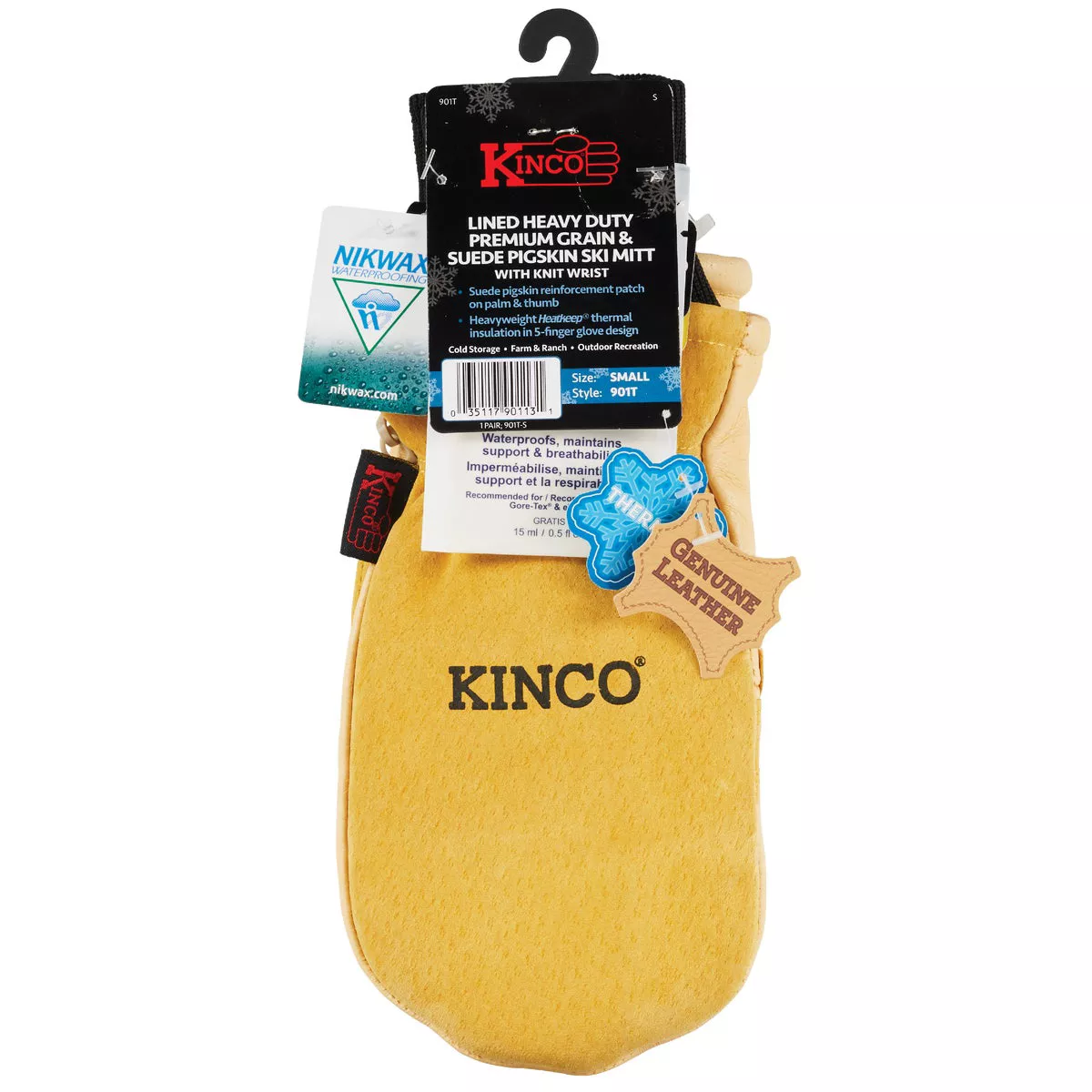 Kinco Men's Small Premium Pigskin Thermal Insulated Mitten - photo 2
