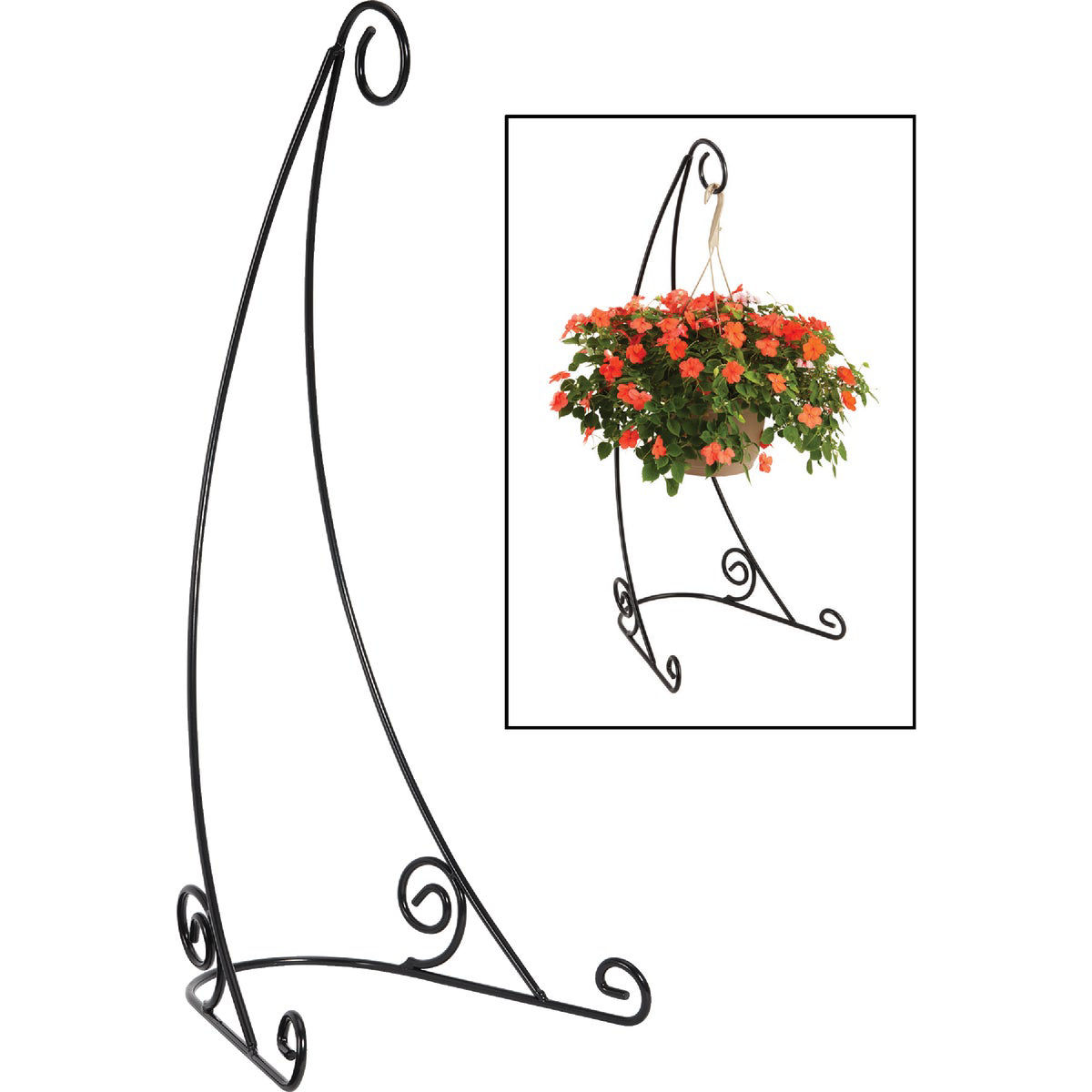 Best Garden 40 In. H. Black Steel Plant Hanger Stand Do it Best