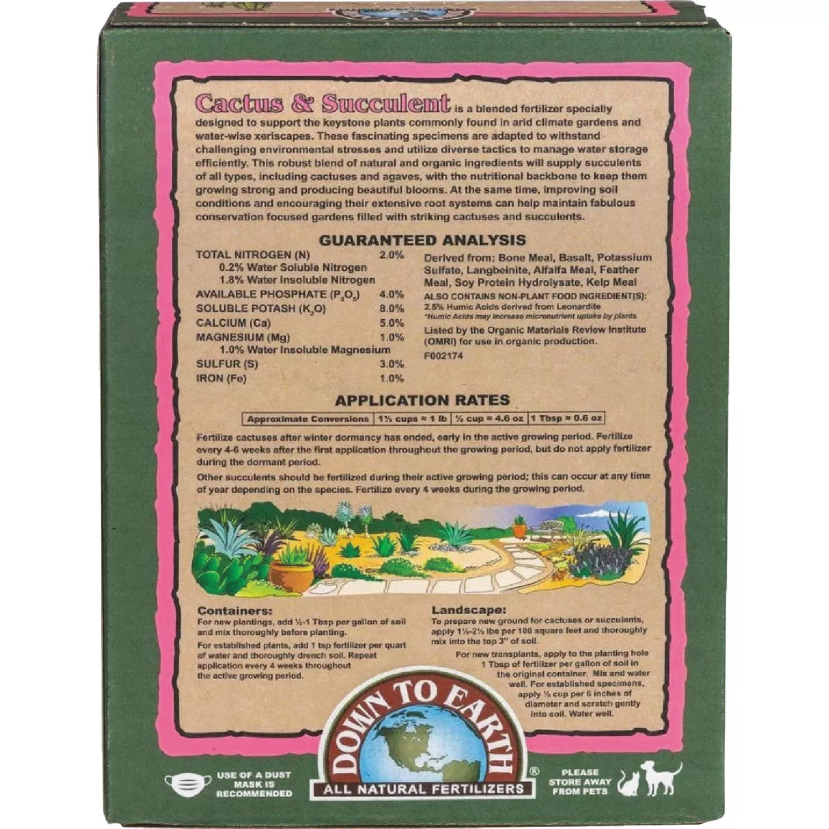 Down To Earth 5 Lb. 2-4-8 Cactus Mix - photo 4