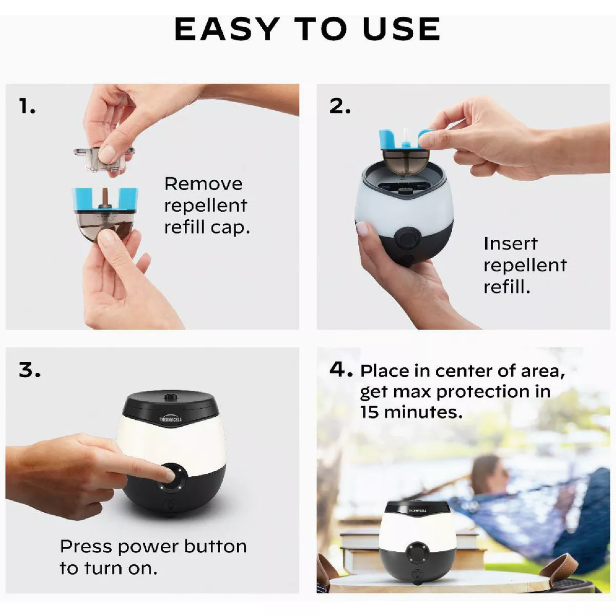 Thermacell 9 Hr. Black Lighted Rechargeable Mosquito Repeller - photo 4