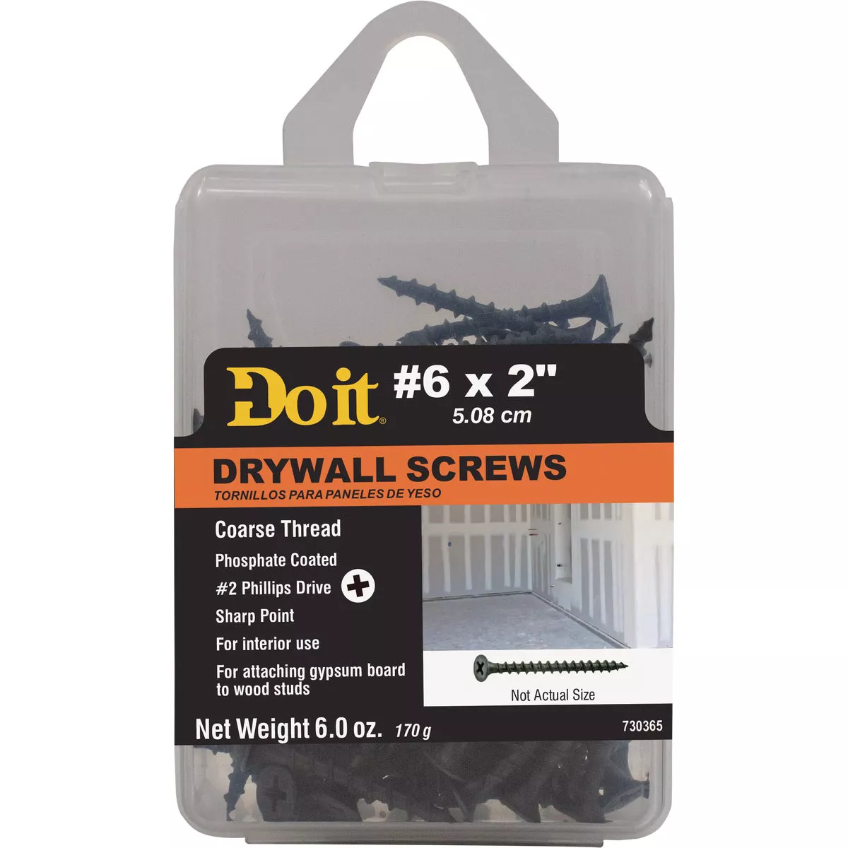 Do it #6 x 2 In. Coarse Thread Phosphate Drywall Screw (6 Oz. Pack)