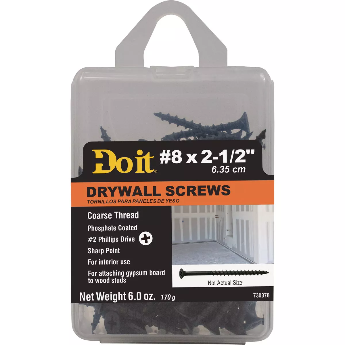 Do it #8 x 2-1/2 In. Coarse Thread Phosphate Drywall Screw (6 Oz. Pack)