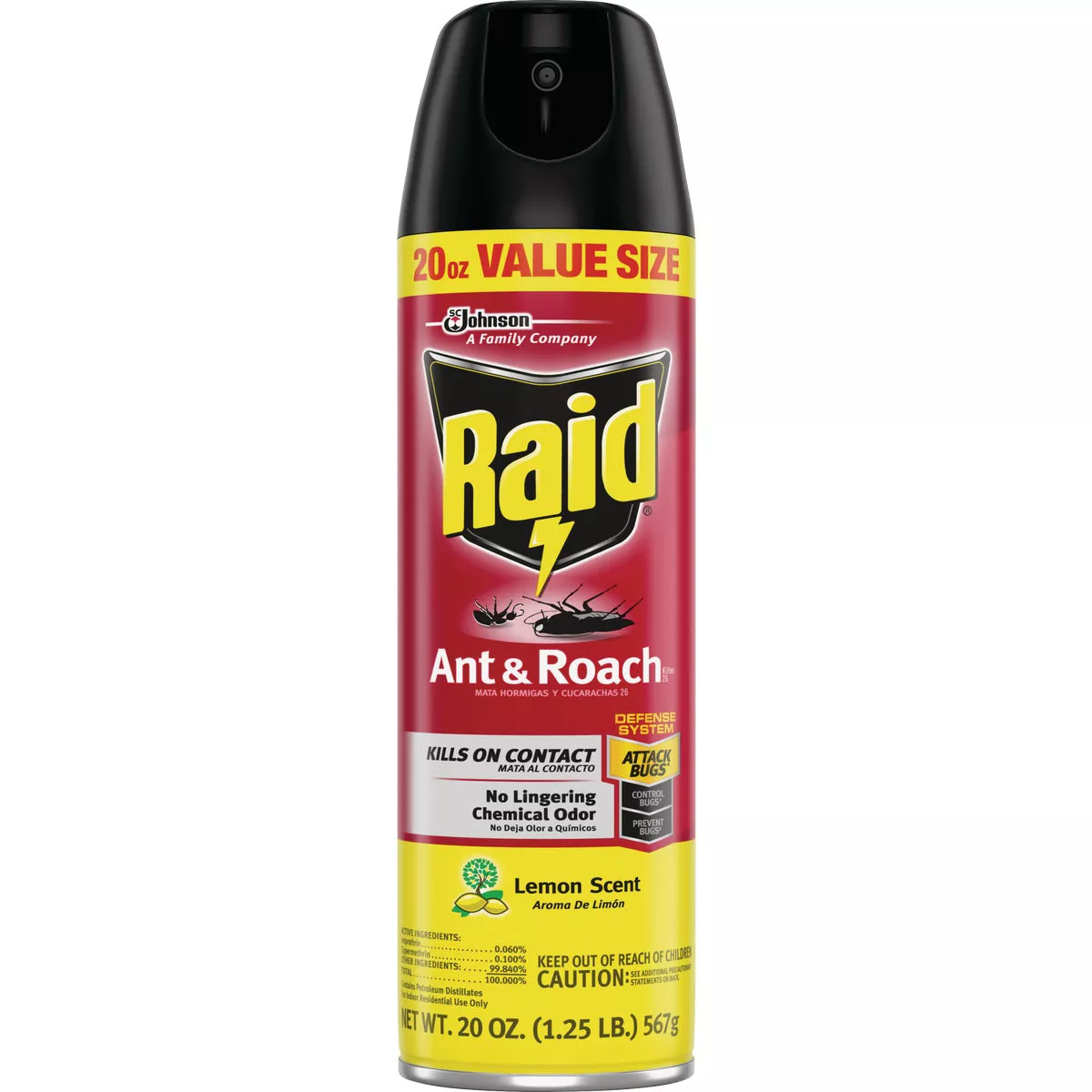 Raid 17.5 Oz. Lemon Scent Aerosol Spray Ant & Roach Killer