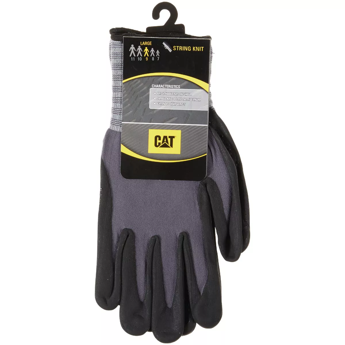 CAT Men's Large Dotted & Dipped Nitrile Coated Glove - photo 2