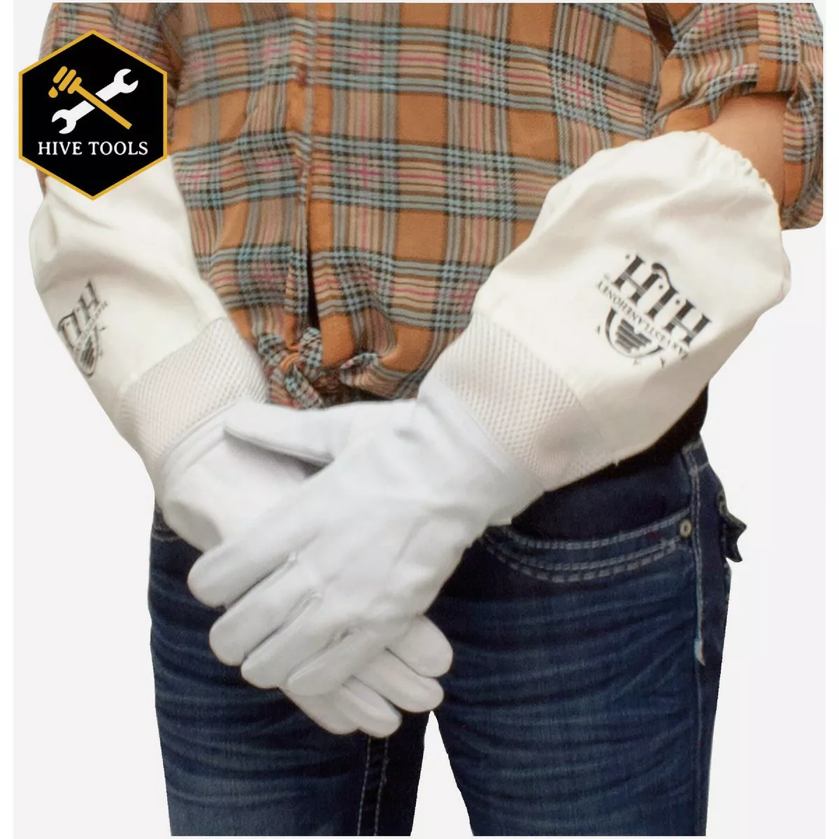 Harvest Lane Honey Medium Goatskin Leather Beekeeping Gloves - photo 2